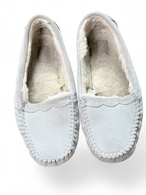 Ugg Cozy Fleece-Lined Moccasin Slippers - Light Gray